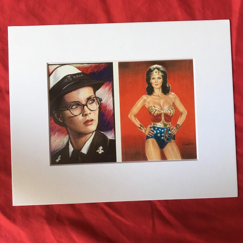 Wonder Woman comic Art matted Linda Carter